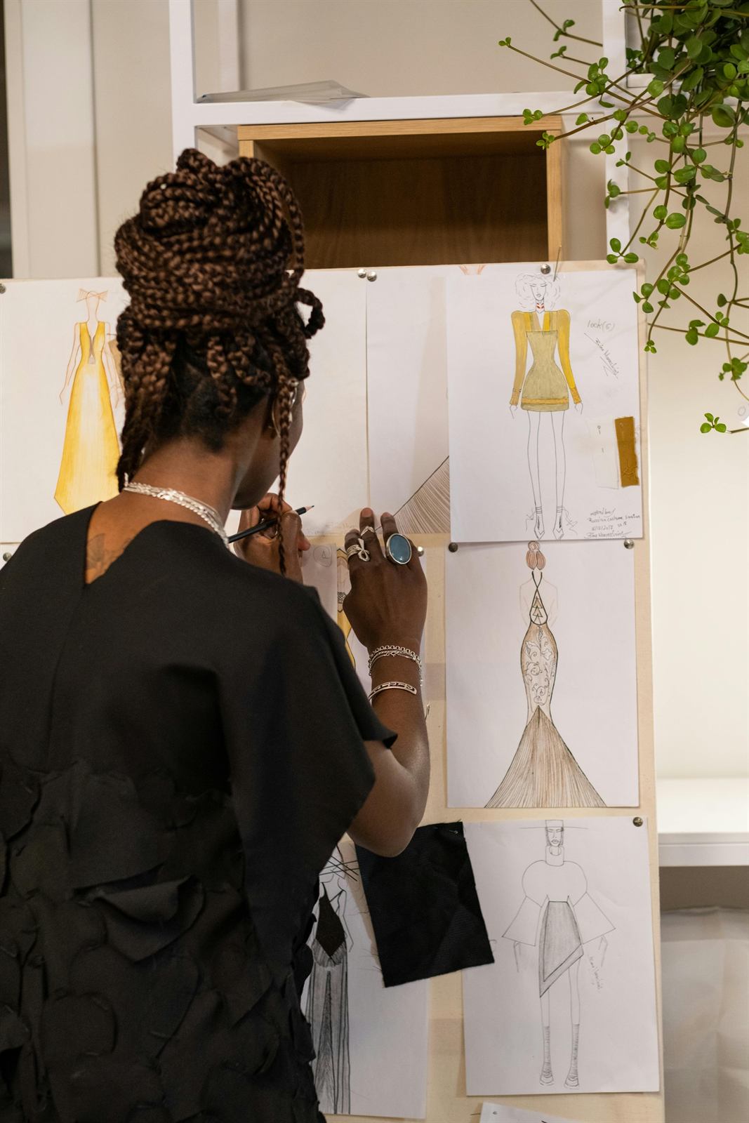 Artwork design review in the studio